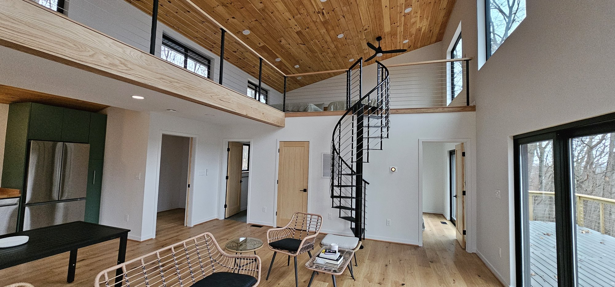 Modern kitchen and living space